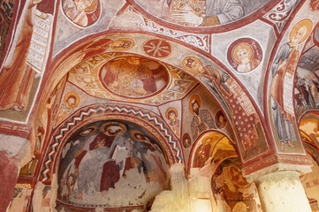 Cappadocia, Turkey – May 20, 2012 : Apple Church or Elmali Kilise, Interior, Göreme National...