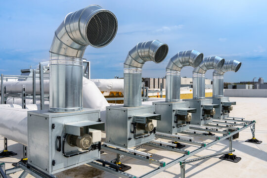 The air conditioning and ventilation system of a large industrial building
