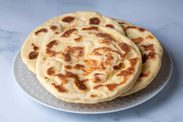 Turkish style homemade bread Bazlama