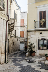 Fototapeta na wymiar Traditional patio in Bari, Puglia, Italy