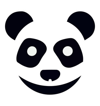 Modern Panda Profile: Minimalist Panda Face Design