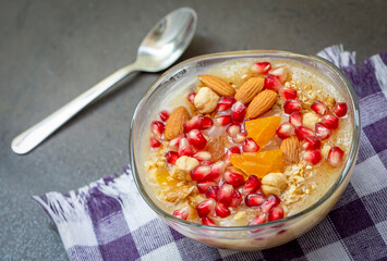 Traditional delicious Turkish dessert; Ashura (Asure)