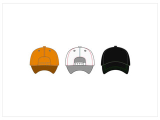 Fototapeta premium Cap set design vector illustration