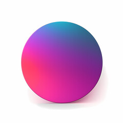 Fototapeta premium pink, red and blue gradient sphere button; a generative AI illustration
