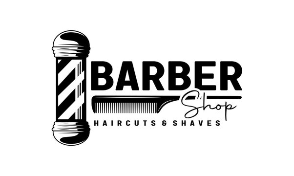 Barbershop Logo Vector design. barbershop illustration logo simple.