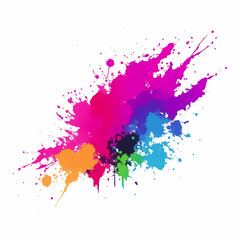 colorful ink splashes