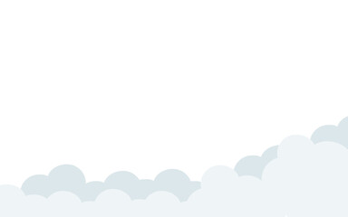 2D icons of clouds with a transparent background