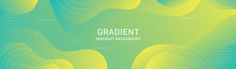 green gradient abstract background with geometric shape.