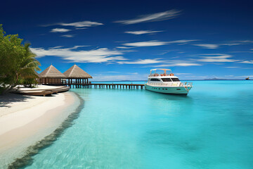 Maldives - A Dream Trip to Paradise Islands of Serenity and Beauty. created with Generative AI