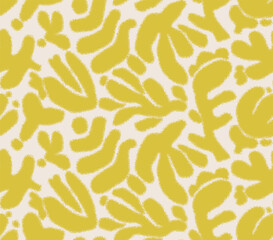 flowers hand drawn seamless pattern. ink brush texture.	
