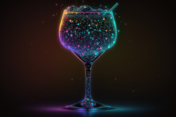 color cocktail on background