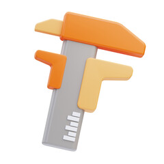 Vernier Caliper 3D Illustration