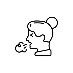 Cough icon in vector. Illustration