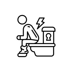 Diarrhea icon in vector. Illustration