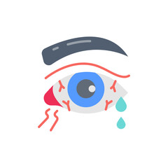 Conjunctivitis icon in vector. Illustration