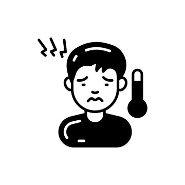 Fever icon in vector. Illustration