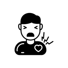 Irregular Heartbeat icon in vector. Illustration
