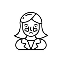 Sinusitis icon in vector. Illustration