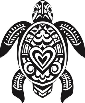 Turtle in mandala style vector design isolated on white background