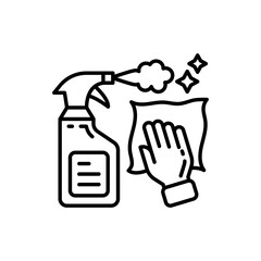 Disinfect Surface icon in vector. Illustration