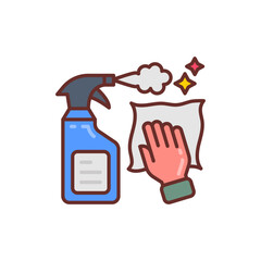 Disinfect Surface icon in vector. Illustration