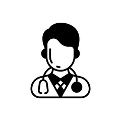Doctor icon in vector. Illustration