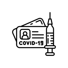 Vaccination Card icon in vector. Illustration