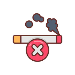 No Smoking icon in vector. Illustration
