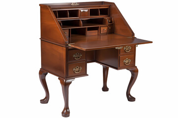 Fototapeta na wymiar Secretary Desk - France - A desk with a hinged writing surface that opens to reveal compartments and drawers for storing writing materials, popularized in France in the 18th century (Generative AI)