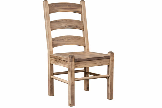Kiva Ladderback Chair - Native American - A traditional Native American chair made of wood and featuring a woven seat and backrest, used in kivas (ceremonial rooms) for centuries (Generative AI)
