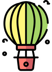 Hot Air Balloon illustration, Hot Air Balloon icon