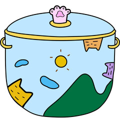 illustration of a pot of soup 