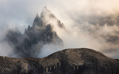 Tre Cime, beautiful view of dolomite Alps