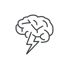 New idea vector line icon. Editable move.