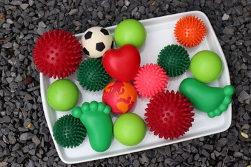 Massagebälle. Igelbälle. Knetbälle.
