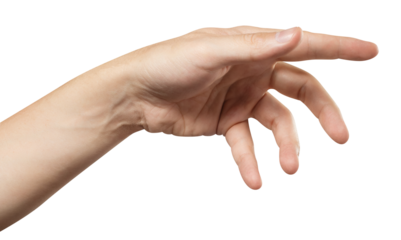 Outstretched hand, cut out