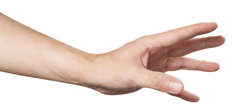 Outstretched hand, cut out