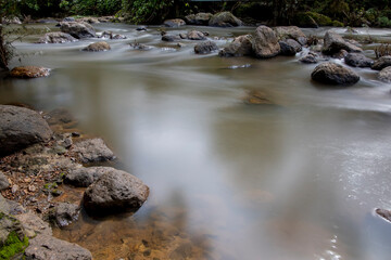The view of landscape namg romg water fall is beautiful national park