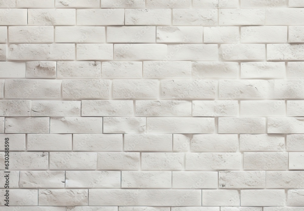 Wall mural white brick wall texture background generative ai