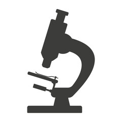 Microscope vector icon, symbol, black color, laboratory equipment, icon, flat style