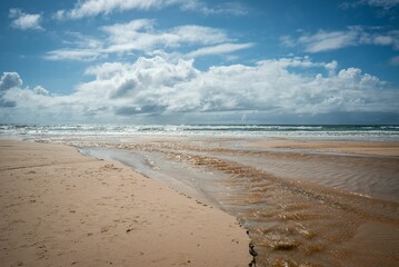 Picturesque beach on a sunny day, with no people or other distractions