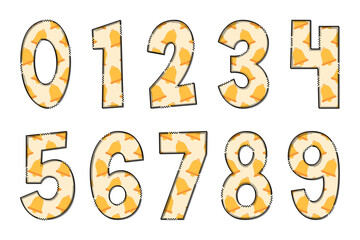 Handcrafted Merry Christmas Number. Color Creative Art Typographic Design
