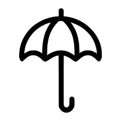 professional vector icon of a parasol. monoline icon of an umbrella. simple outline icon of a parasol © Rifqi Chandra