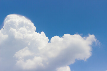 sky landscape, white clouds in the blue sky	