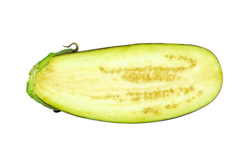 eggplant, half of a ripe eggplant, isolated from the background