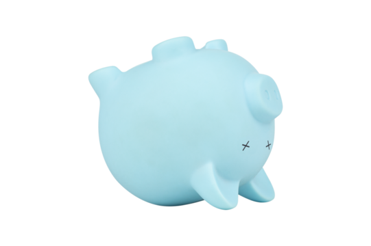 piggy bank inverted, concept of poverty, bankruptcy, crisis and default	