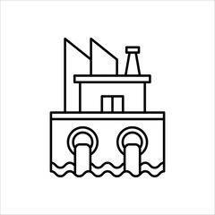 waste water icon vector on white background, EPS 10
