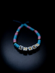 Lover friendship bracelet in pink and blue