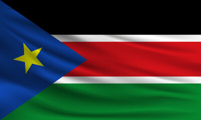 Vector flag of South Sudan