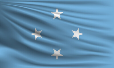 Vector flag of Micronesia